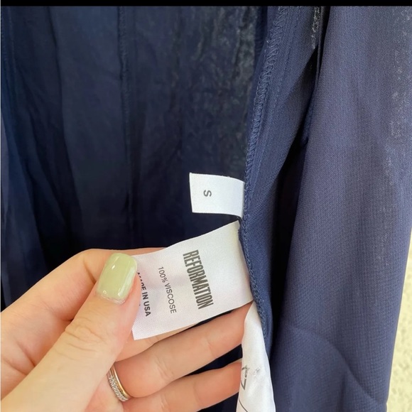 Reformation Lucille Dress sapphire wrap NEW with tags! - Picture 7 of 7